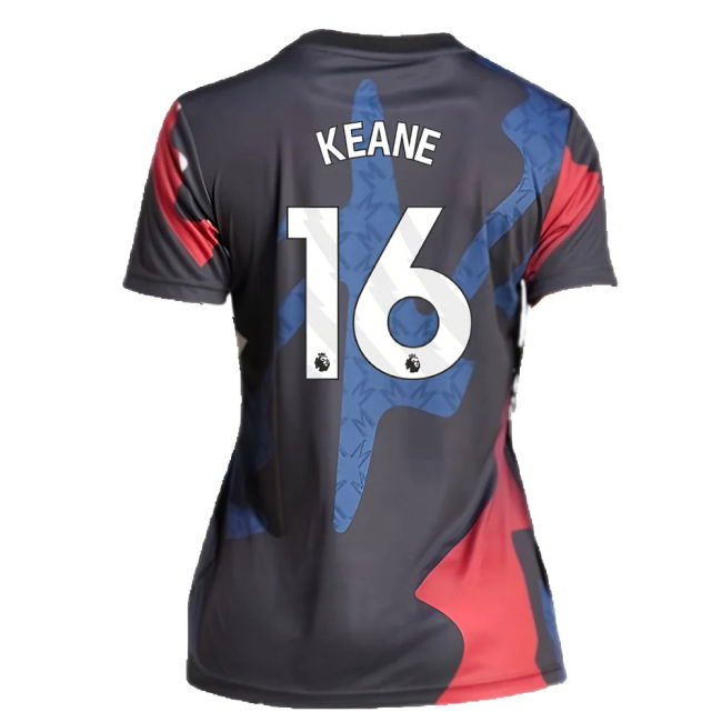 2024-2025 Man Utd Pre-Match Shirt (Black) - Womens (Keane 16)