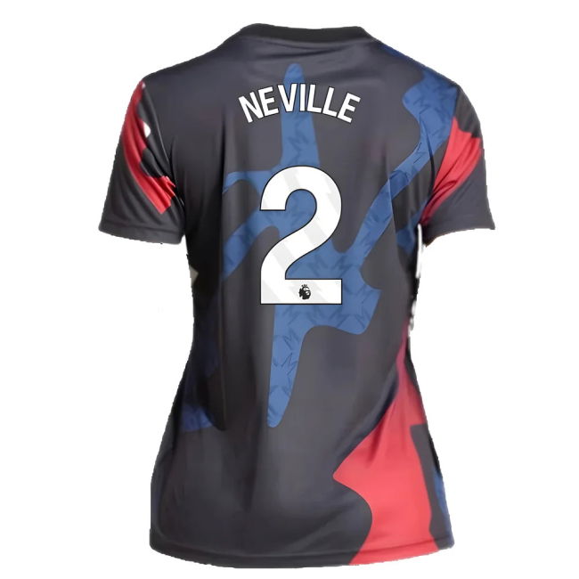 2024-2025 Man Utd Pre-Match Shirt (Black) - Womens (Neville 2)