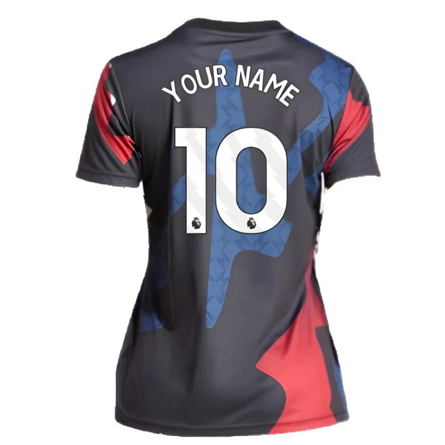 2024-2025 Man Utd Pre-Match Shirt (Black) - Womens (Your Name)