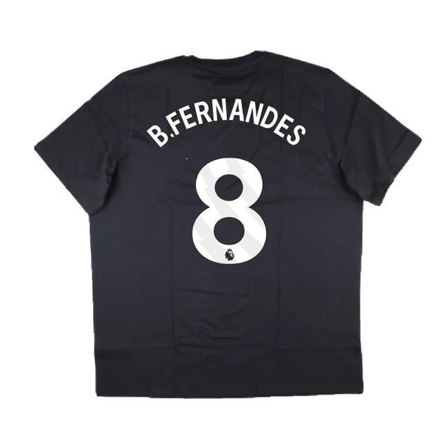 2024-2025 Man Utd Seasonal Graphic Tee (Night Grey) (B.Fernandes 8)