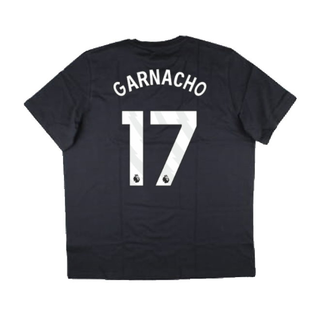 2024-2025 Man Utd Seasonal Graphic Tee (Night Grey) (Garnacho 17)