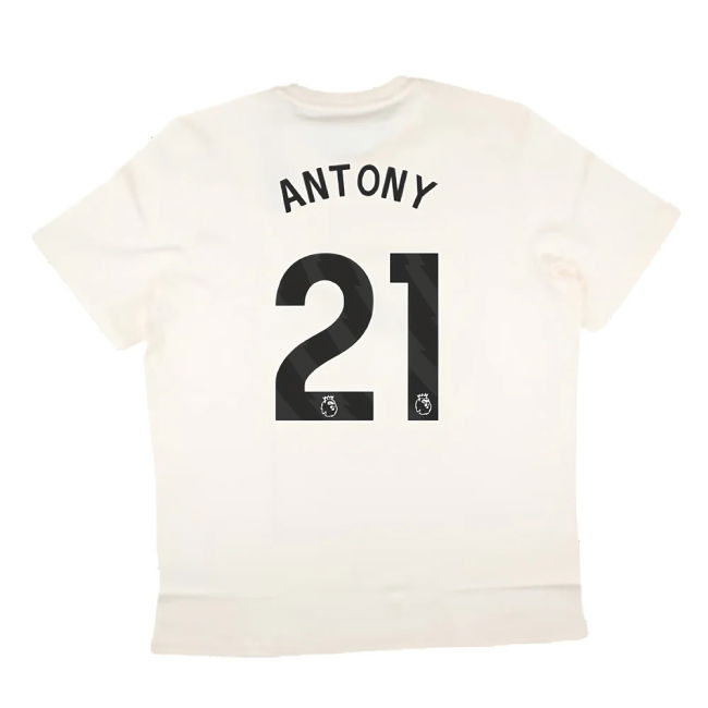 2024-2025 Man Utd SZN Graphic Tee (Cream White) (Antony 21)