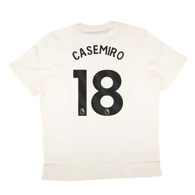 2024-2025 Man Utd SZN Graphic Tee (Cream White) (Casemiro 18)