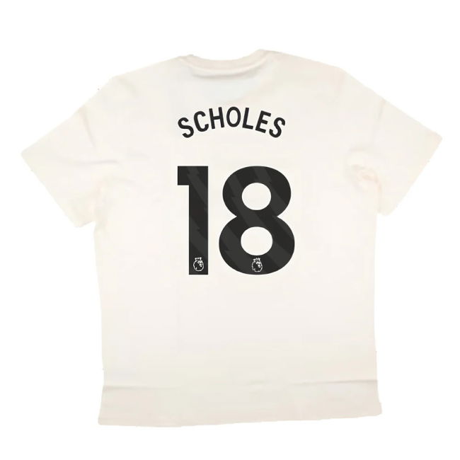 2024-2025 Man Utd SZN Graphic Tee (Cream White) (Scholes 18)