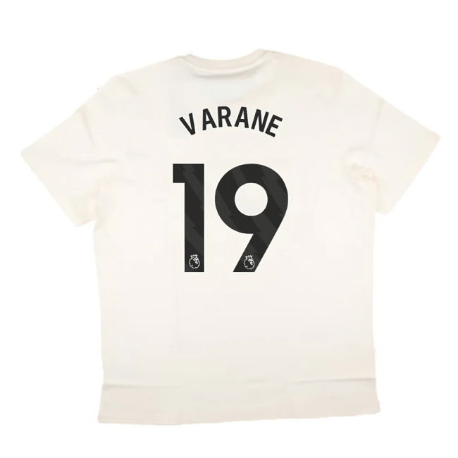 2024-2025 Man Utd SZN Graphic Tee (Cream White) (Varane 19)