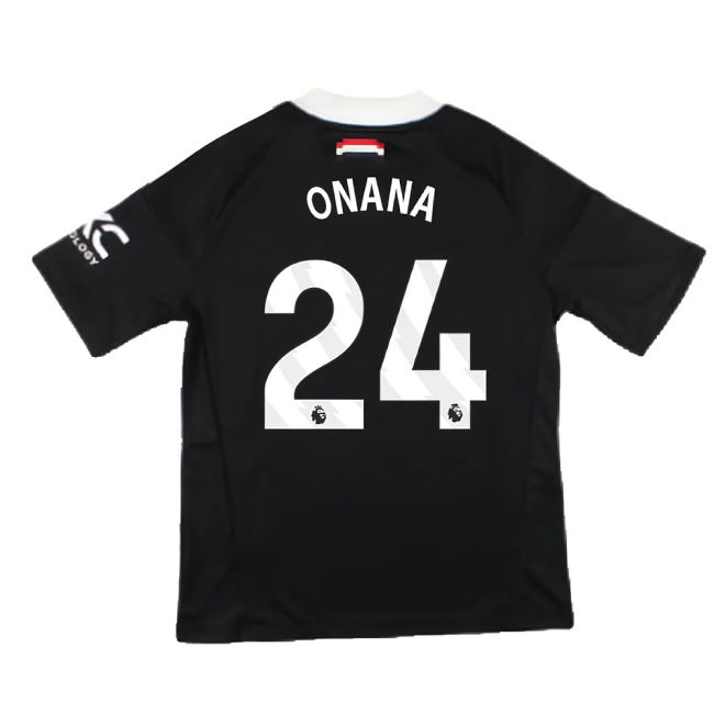 2024-2025 Man Utd Third Goalkeeper Shirt (Black) - Kids (Onana 24)