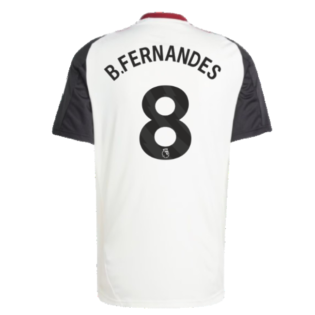 2024-2025 Man Utd Training Jersey (Off White) (B.Fernandes 8)