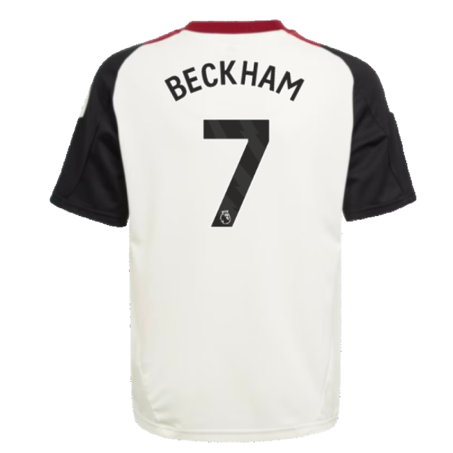 2024-2025 Man Utd Training Jersey (Off White) - Kids (Beckham 7)