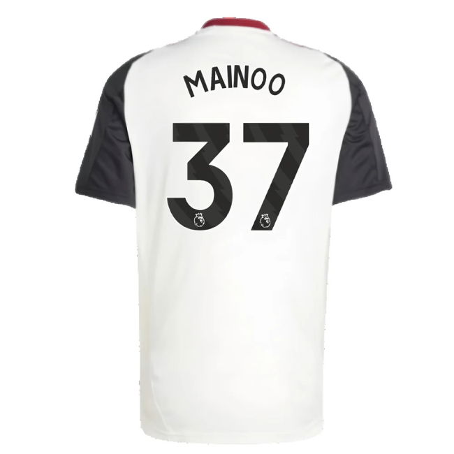2024-2025 Man Utd Training Jersey (Off White) (Mainoo 37)