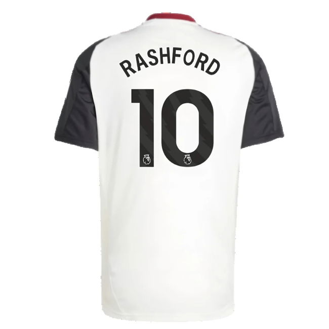 2024-2025 Man Utd Training Jersey (Off White) (Rashford 10)