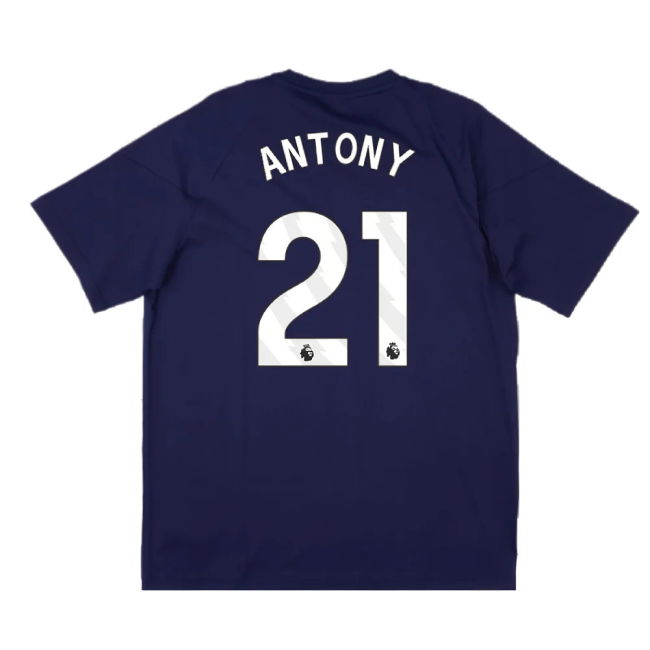 2024-2025 Man Utd Training Tee (Night Indigo) (Antony 21)