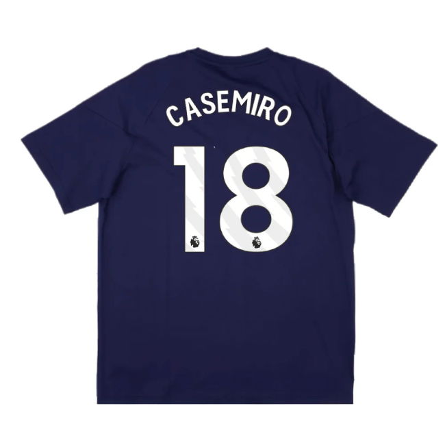 2024-2025 Man Utd Training Tee (Night Indigo) (Casemiro 18)