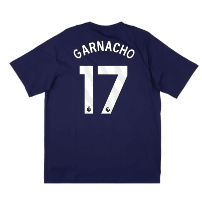 2024-2025 Man Utd Training Tee (Night Indigo) (Garnacho 17)