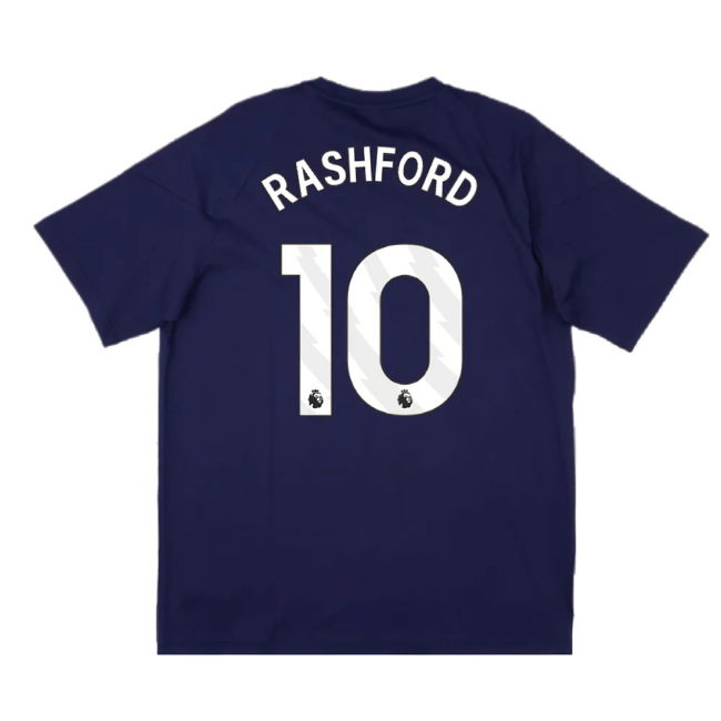 2024-2025 Man Utd Training Tee (Night Indigo) (Rashford 10)