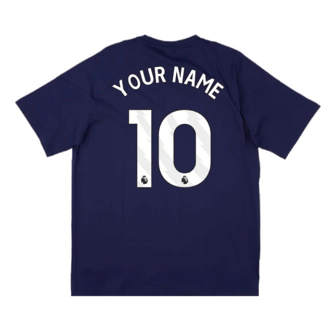 2024-2025 Man Utd Training Tee (Night Indigo) (Your Name)