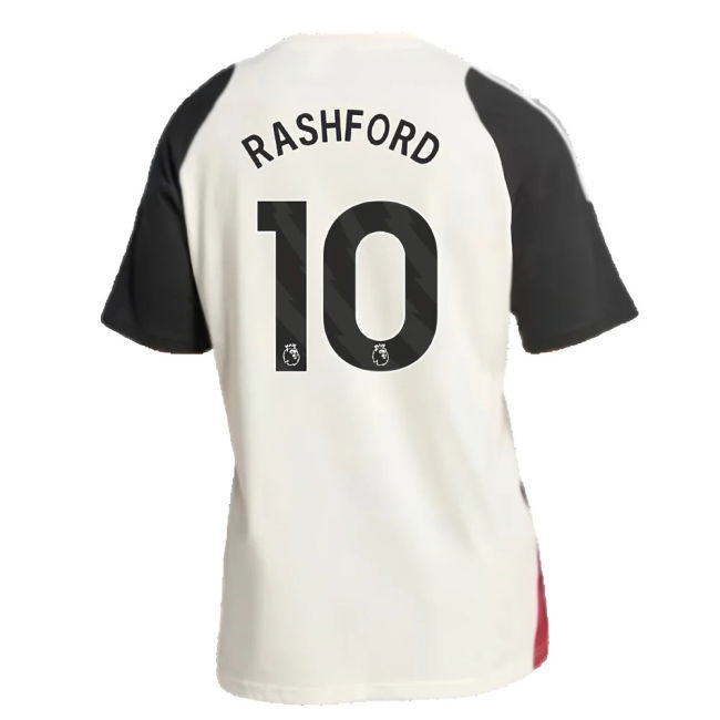 2024-2025 Man Utd Training Tee (Off White) (Rashford 10)