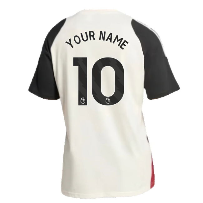 2024-2025 Man Utd Training Tee (Off White) (Your Name)