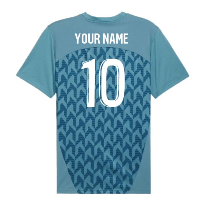 2024-2025 Marseille Pre-Match Shirt (Bold Blue) (Your Name)