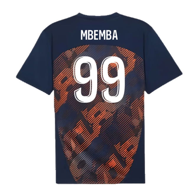 2024-2025 Marseille Pre-Match Shirt (Club Navy) (Mbemba 99)