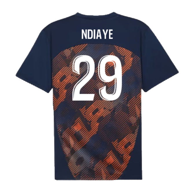 2024-2025 Marseille Pre-Match Shirt (Club Navy) (Ndiaye 29)