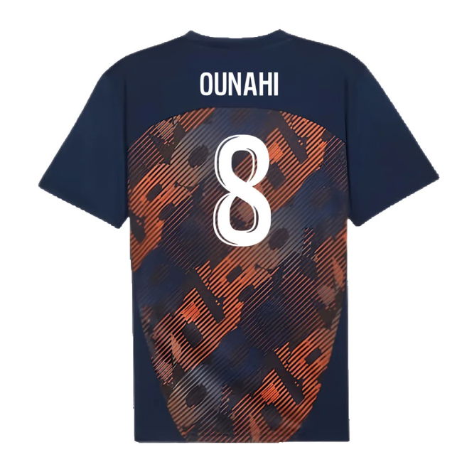 2024-2025 Marseille Pre-Match Shirt (Club Navy) (Ounahi 8)