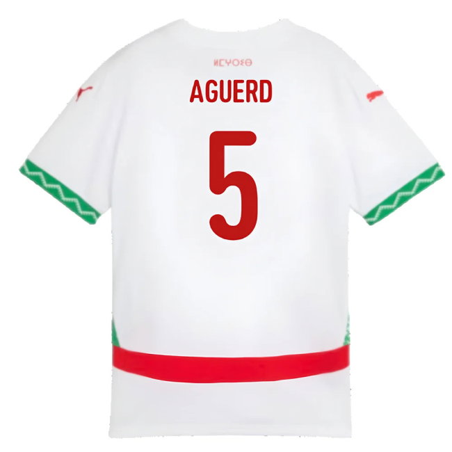 2024-2025 Morocco Away Shirt (Kids) (Aguerd 5)