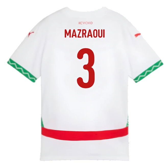 2024-2025 Morocco Away Shirt (Kids) (Mazraoui 3)