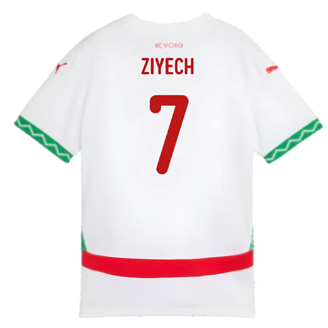 2024-2025 Morocco Away Shirt (Kids) (Ziyech 7)