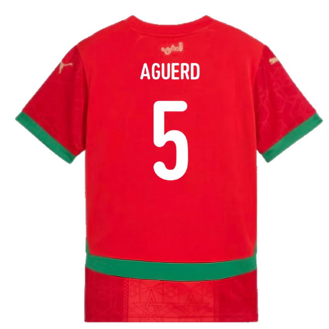 2024-2025 Morocco Home Shirt (Kids) (Aguerd 5)