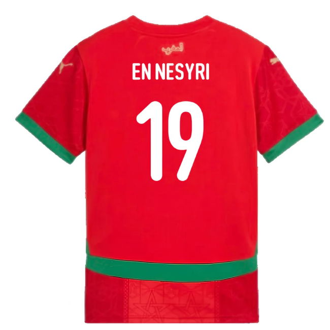 2024-2025 Morocco Home Shirt (Kids) (En Nesyri 19)