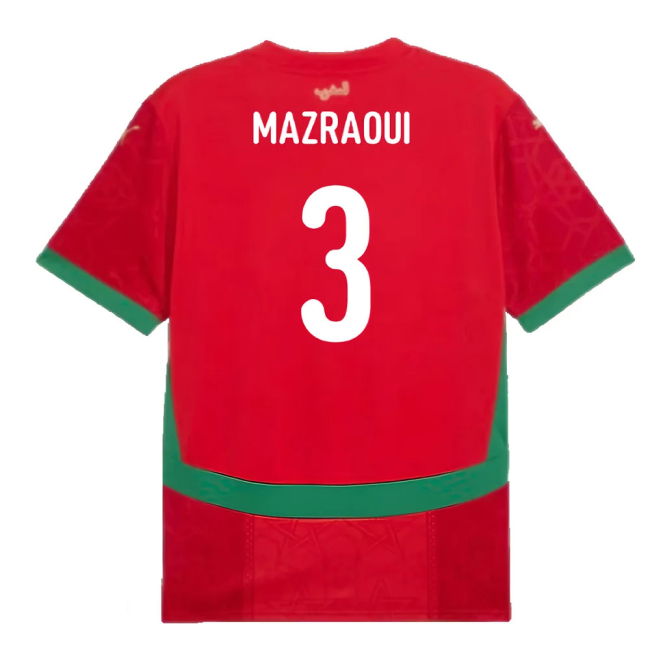 2024-2025 Morocco Home Shirt (Mazraoui 3)