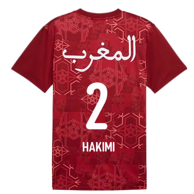 2024-2025 Morocco Prematch SS Jersey (Red) (Hakimi 2)
