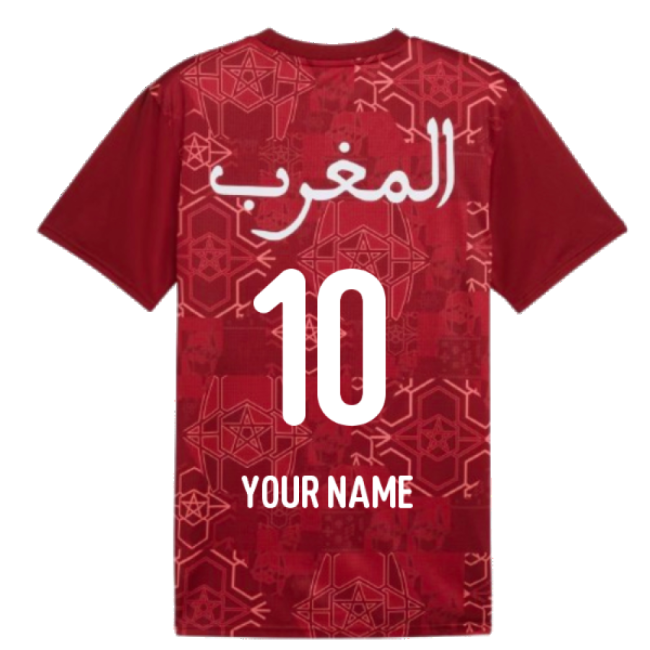 2024-2025 Morocco Prematch SS Jersey (Red) (Your Name)