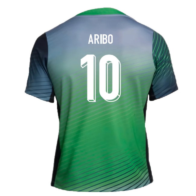2024-2025 Nigeria Pre-Match Training Shirt (Cool Grey) (Aribo 10)