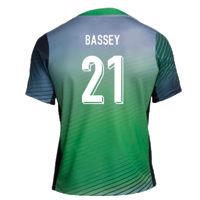 2024-2025 Nigeria Pre-Match Training Shirt (Cool Grey) (Bassey 21)