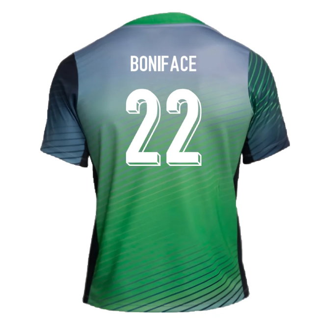 2024-2025 Nigeria Pre-Match Training Shirt (Cool Grey) (Boniface 22)