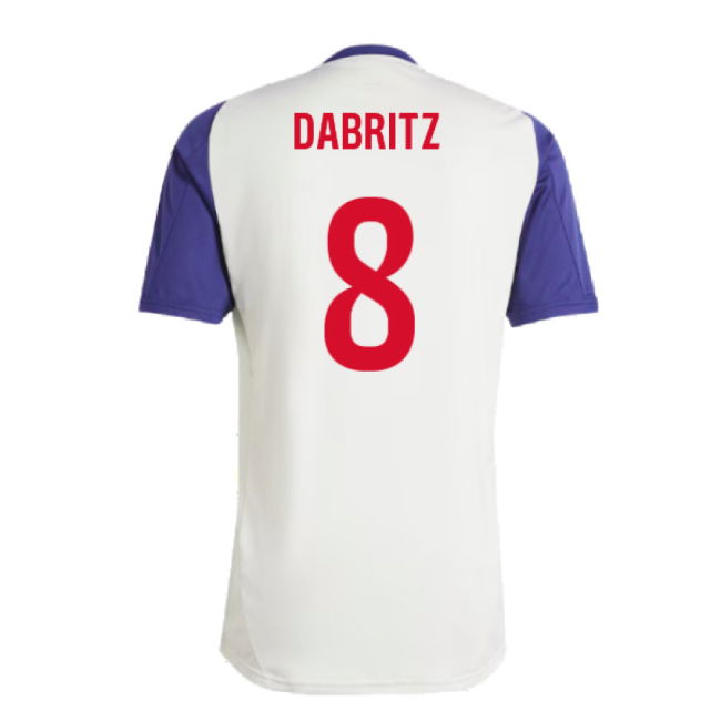 2024-2025 Olympique Lyon Training Jersey (White Tint) (Dabritz 8)