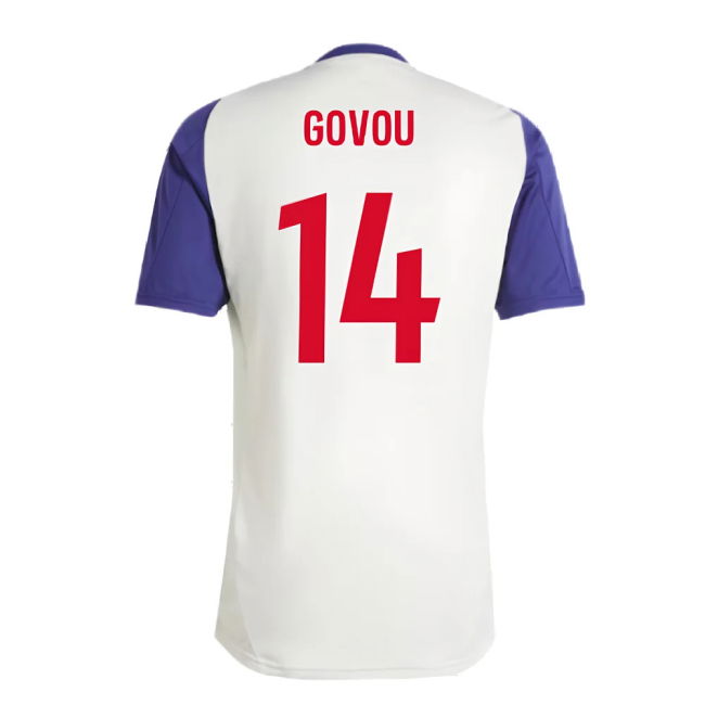 2024-2025 Olympique Lyon Training Jersey (White Tint) (Govou 14)