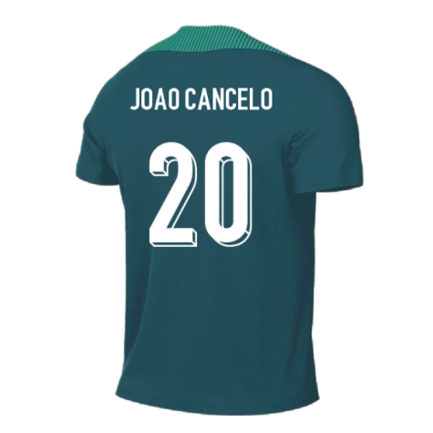 2024-2025 Portugal Dri-FIT Pre-Match Shirt (Green) (Joao Cancelo 20)