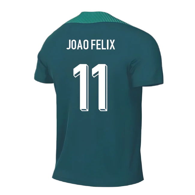 2024-2025 Portugal Dri-FIT Pre-Match Shirt (Green) (Joao Felix 11)