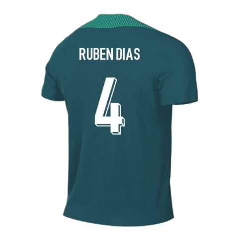 2024-2025 Portugal Dri-FIT Pre-Match Shirt (Green) (Ruben Dias 4)