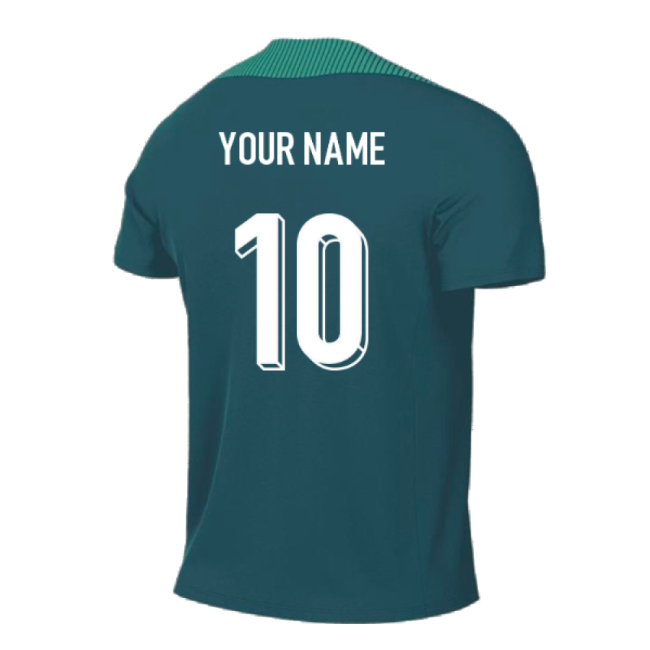 2024-2025 Portugal Dri-FIT Pre-Match Shirt (Green) (Your Name)