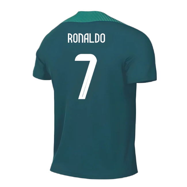 2024-2025 Portugal Dri-FIT Strike Training Shirt (Green) - Kids (Ronaldo 7)