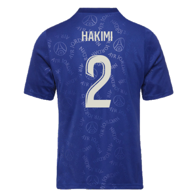 2024-2025 PSG Academy Pro Fourth Pre-Match Top (Blue) (Hakimi 2)