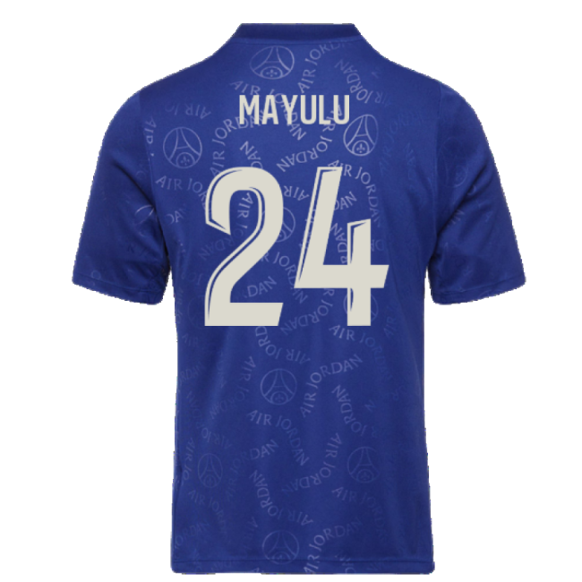 2024-2025 PSG Academy Pro Fourth Pre-Match Top (Blue) (Mayulu 24)