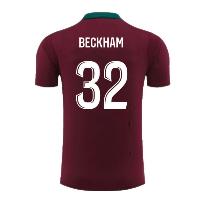 2024-2025 PSG Strike Dri-Fit Training Shirt (Bordeaux) - Kids (Beckham 32)
