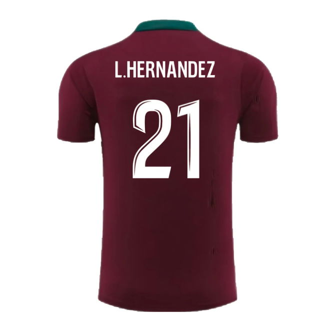 2024-2025 PSG Strike Dri-Fit Training Shirt (Bordeaux) - Kids (L.Hernandez 21)