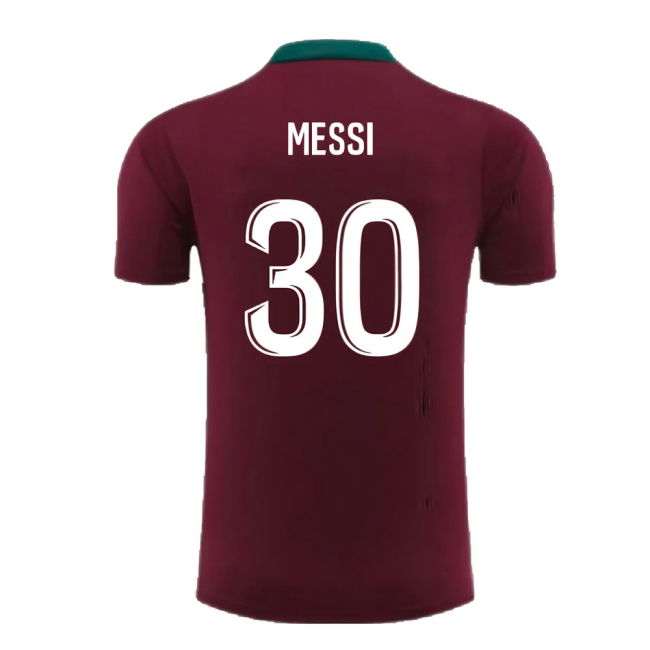 2024-2025 PSG Strike Dri-Fit Training Shirt (Bordeaux) - Kids (Messi 30)