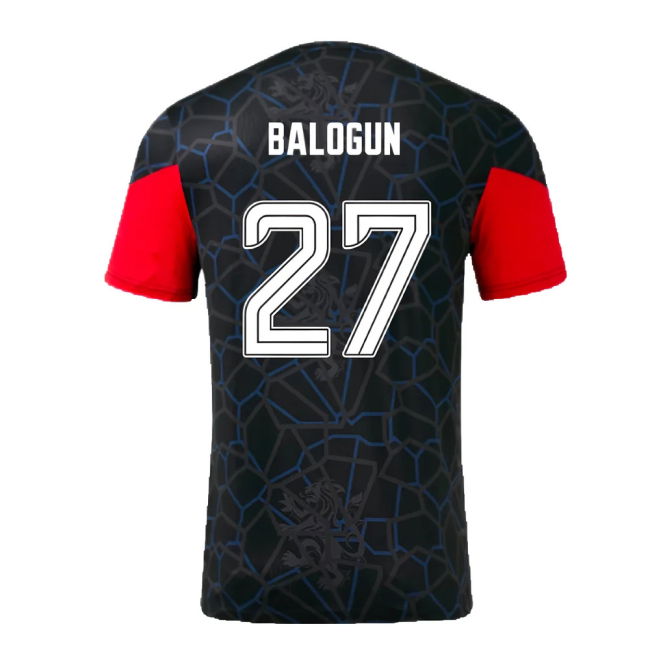 2024-2025 Rangers Third Matchday Tee (Black) (Balogun 27)