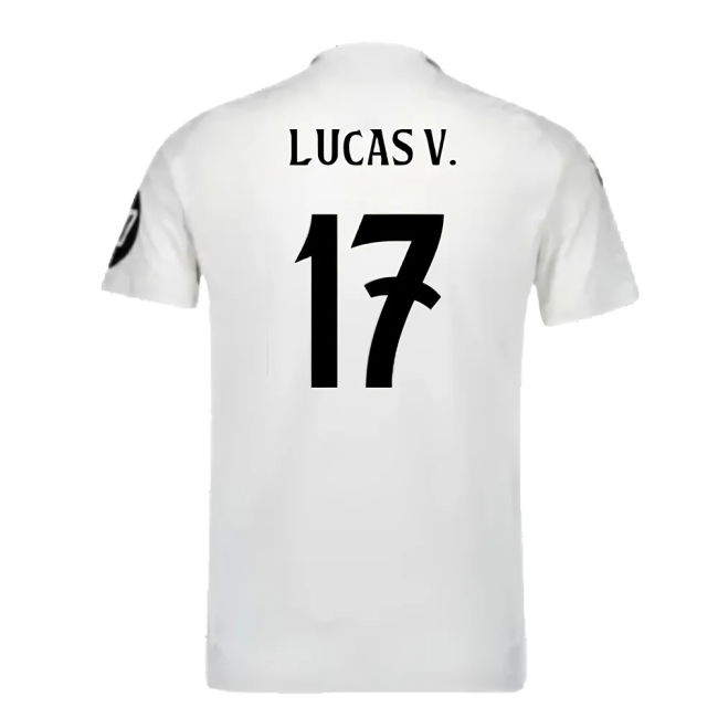 2024-2025 Real Madrid Authentic Home Shirt (Lucas V. 17)